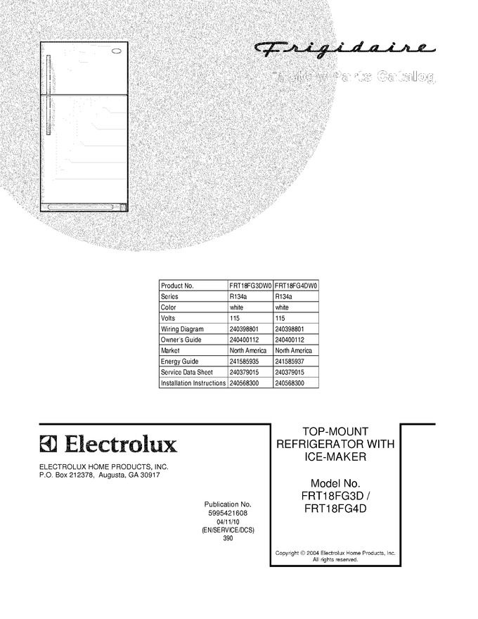 Diagram for FRT18FG4DW0