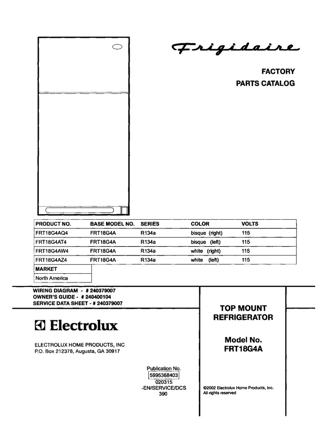 Diagram for FRT18G4AQ4