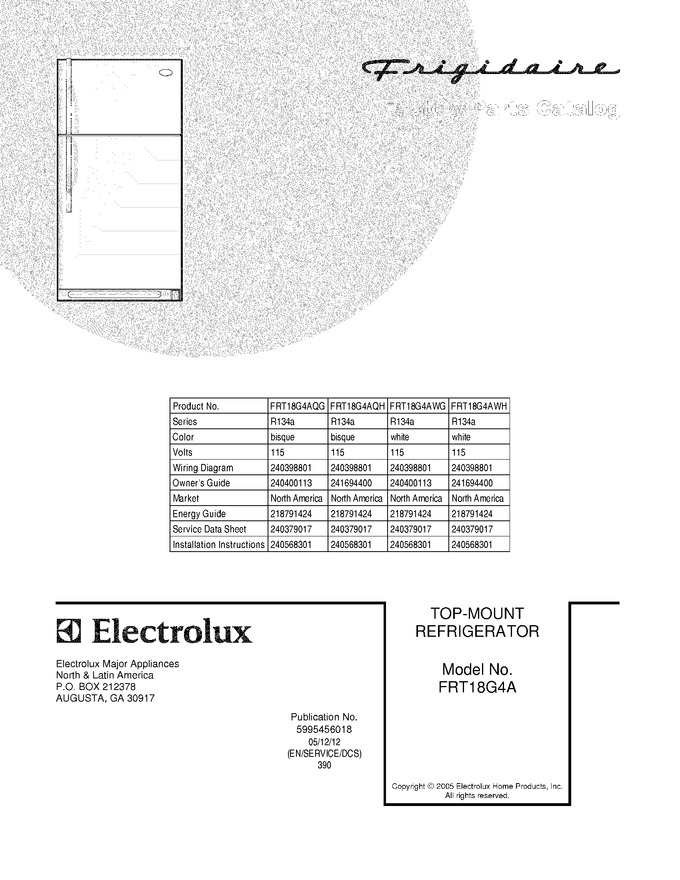 Diagram for FRT18G4AQG