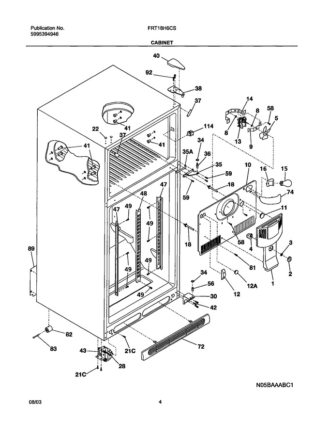 Diagram for FRT18H6CSK2