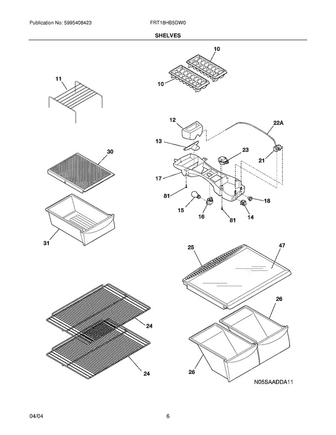 Diagram for FRT18HB5DW0