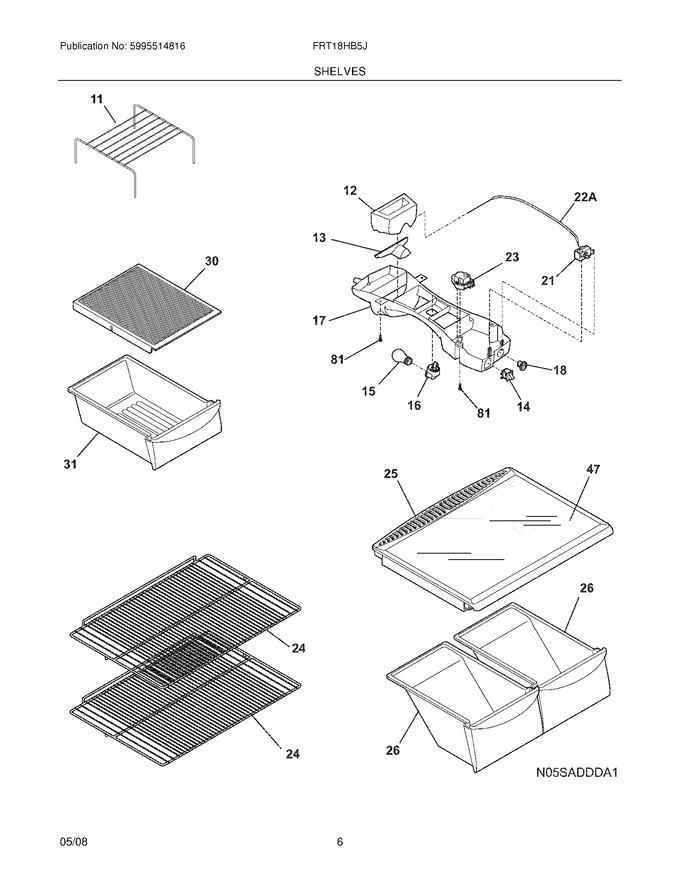 Diagram for FRT18HB5JW1