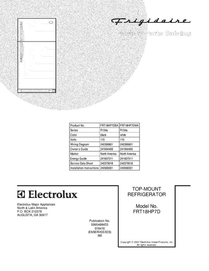 Diagram for FRT18HP7DBA