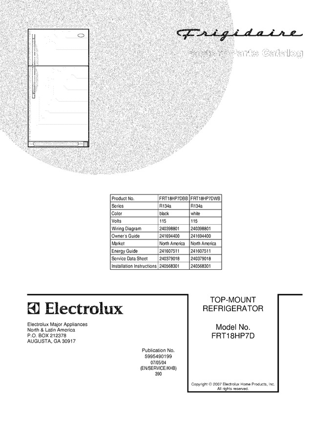 Diagram for FRT18HP7DBB