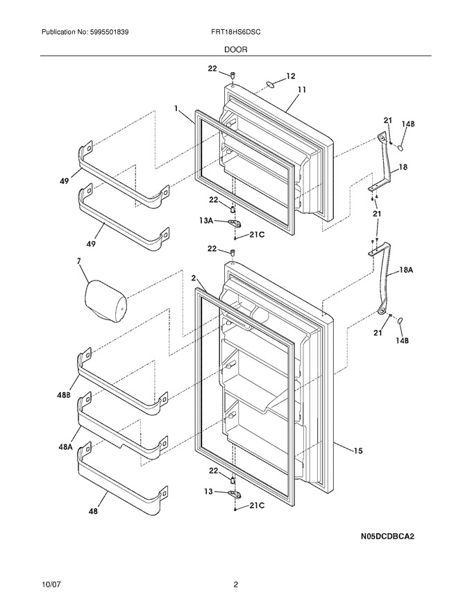Diagram for FRT18HS6DSC
