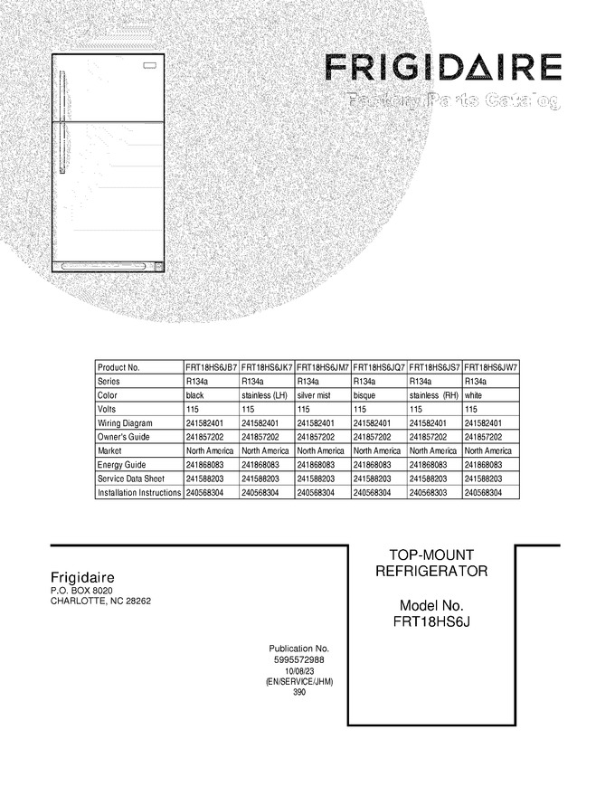Diagram for FRT18HS6JW7