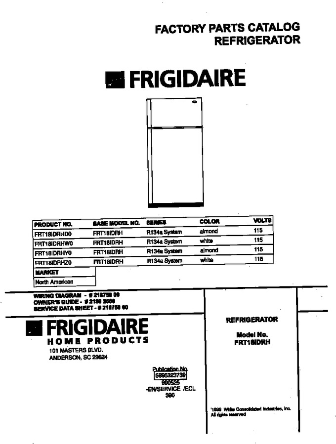 Diagram for FRT18IDRHW0