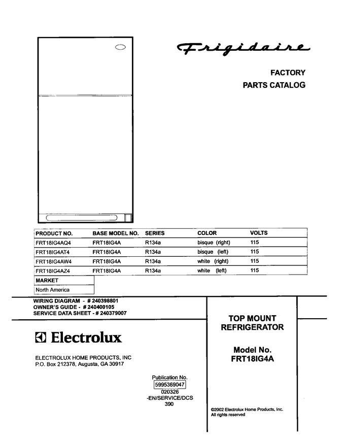 Diagram for FRT18IG4AW4