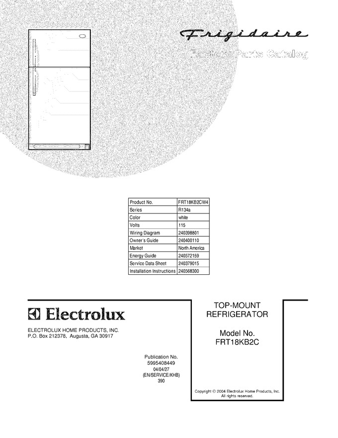 Diagram for FRT18KB2CW4