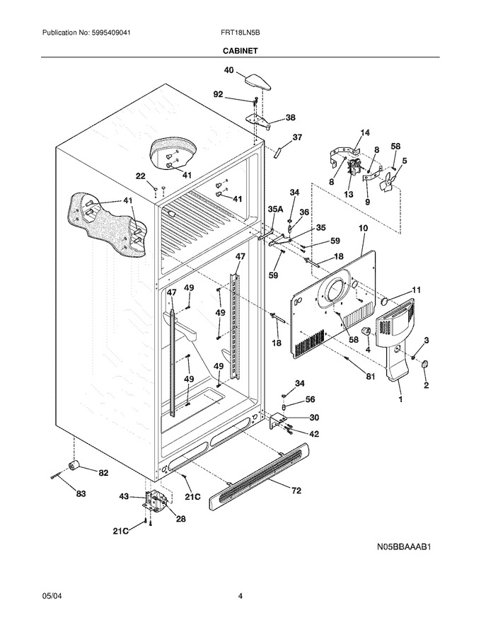 Diagram for FRT18LN5BW4