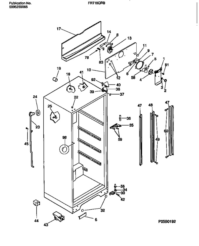 Diagram for FRT18QRBW2