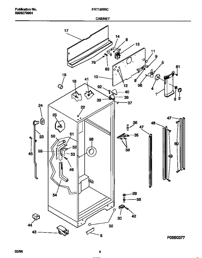 Diagram for FRT18RRCW2