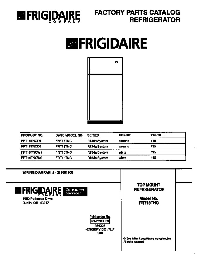 Diagram for FRT18TNCW1