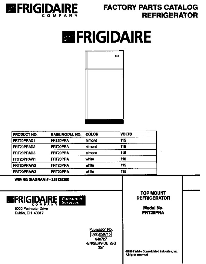 Diagram for FRT20PRAD1