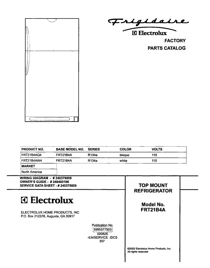Diagram for FRT21B4AW4