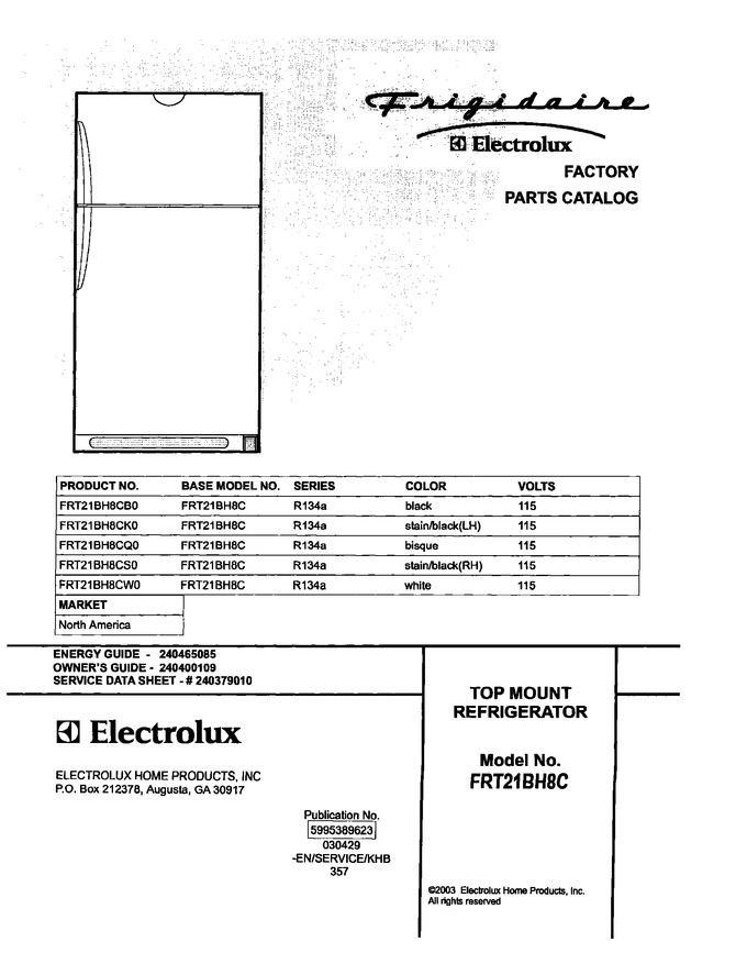 Diagram for FRT21BH8CW0
