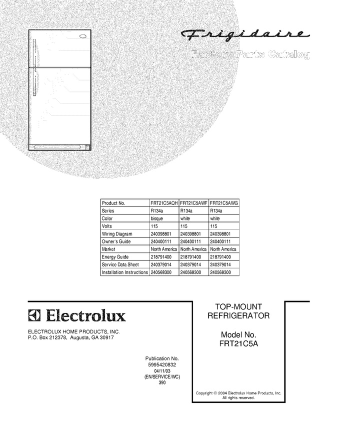 Diagram for FRT21C5AWF