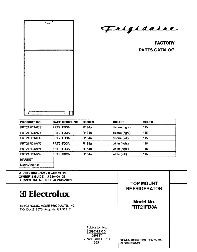 Diagram for FRT21FD3AW4