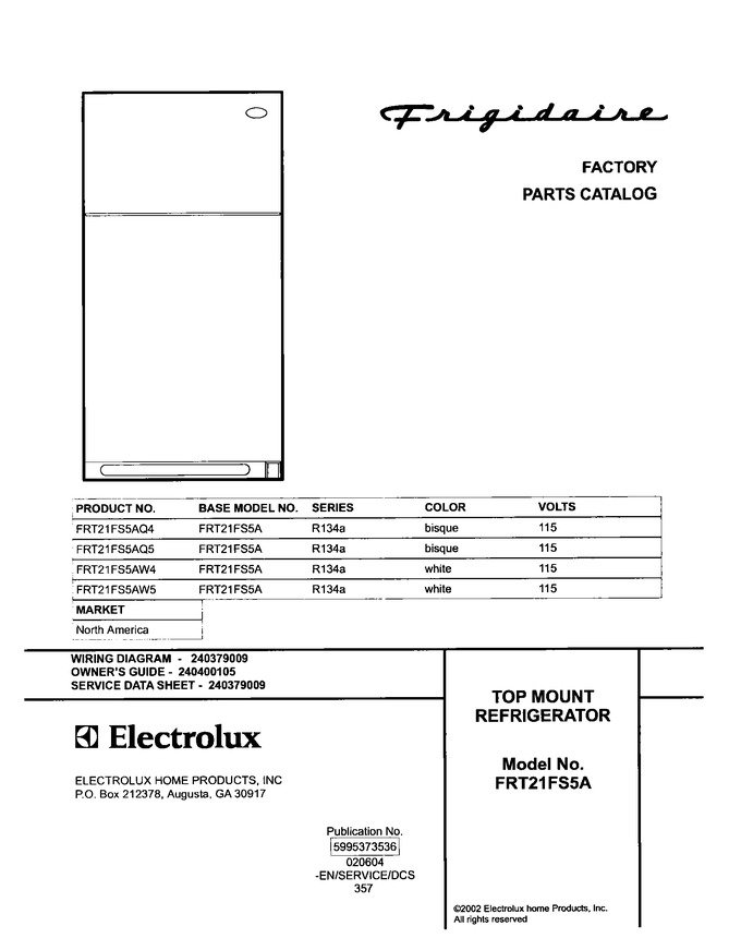 Diagram for FRT21FS5AW5