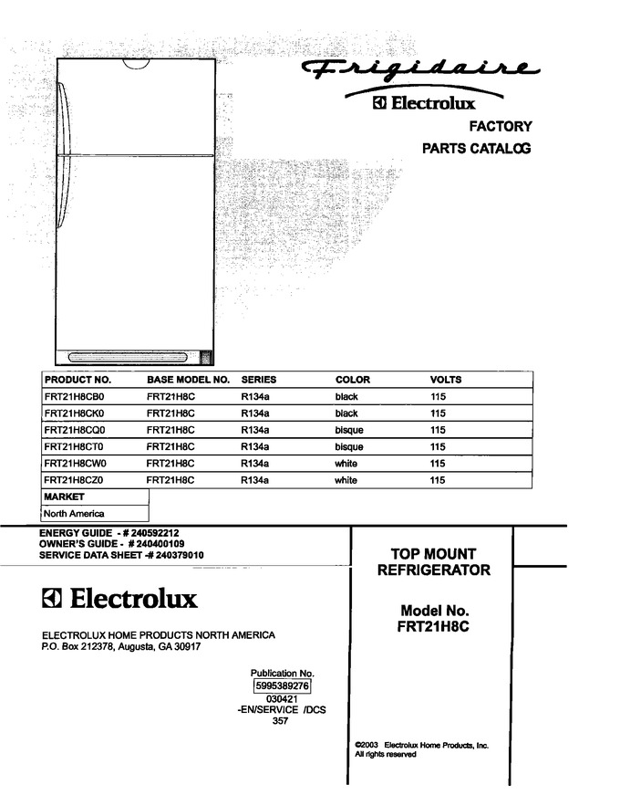 Diagram for FRT21H8CQ0