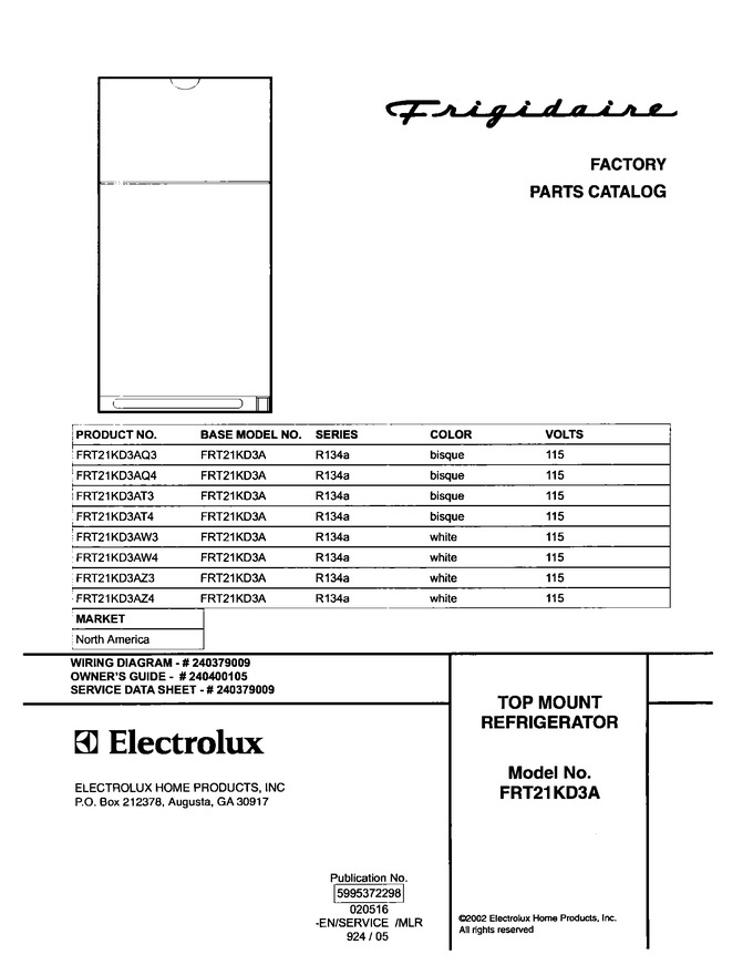 Diagram for FRT21KD3AW4