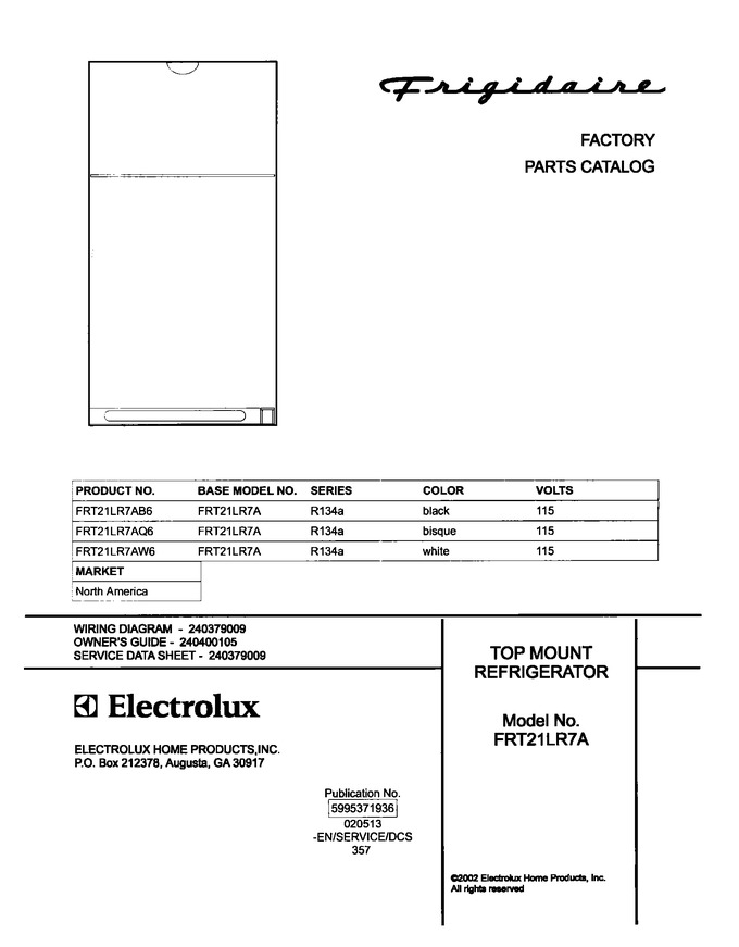 Diagram for FRT21LR7AW6