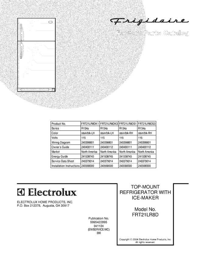 Diagram for FRT21LR8DK3