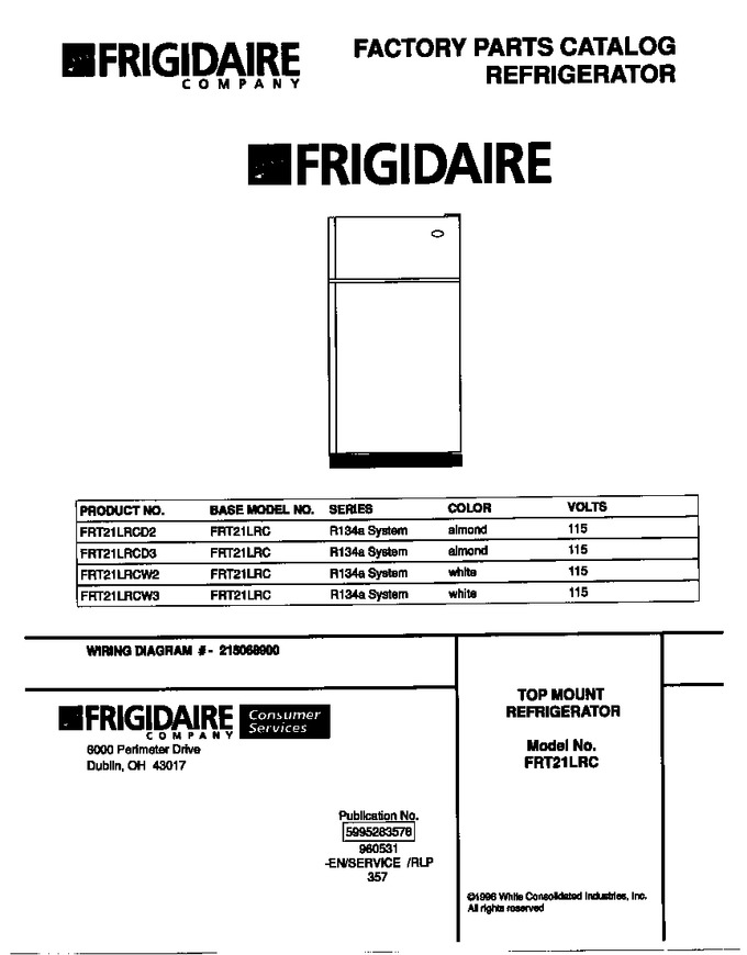 Diagram for FRT21LRCD3
