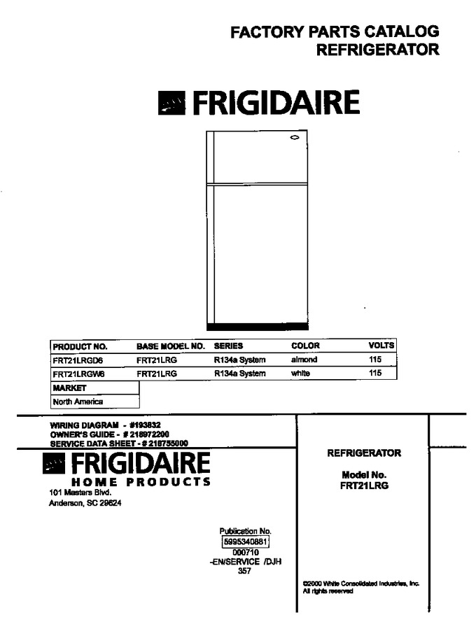 Diagram for FRT21LRGD6