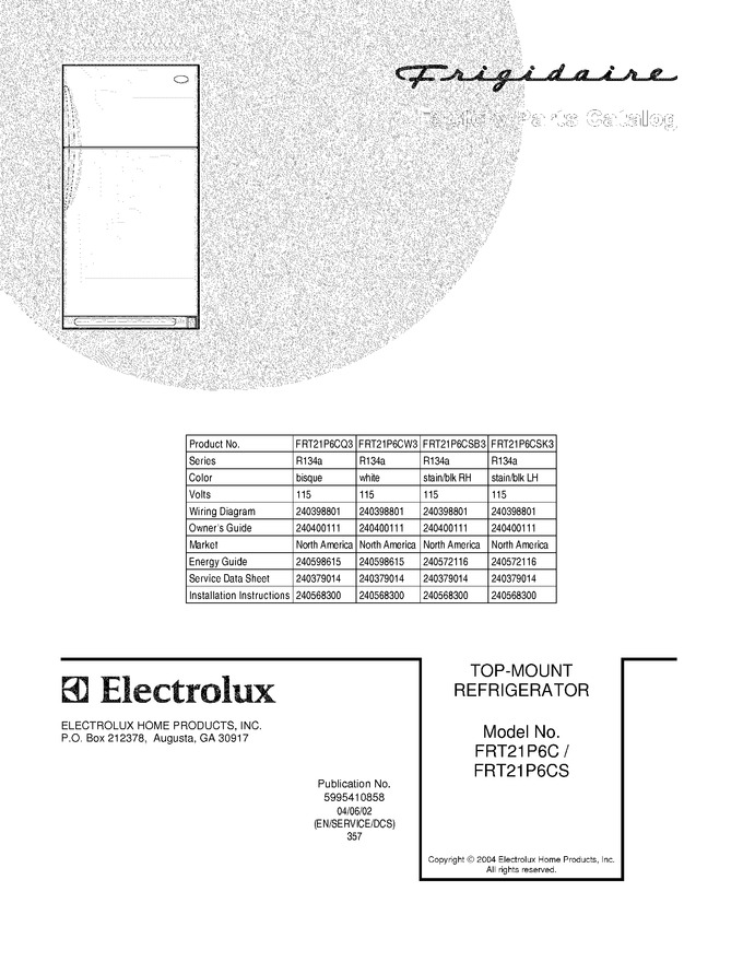 Diagram for FRT21P6CW3
