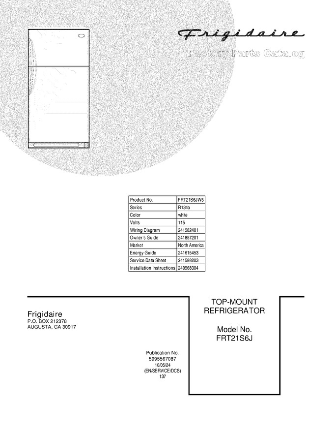 Diagram for FRT21S6JW5