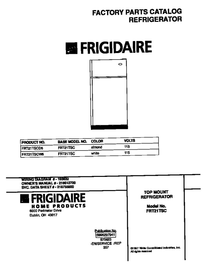 Diagram for FRT21TSCW6