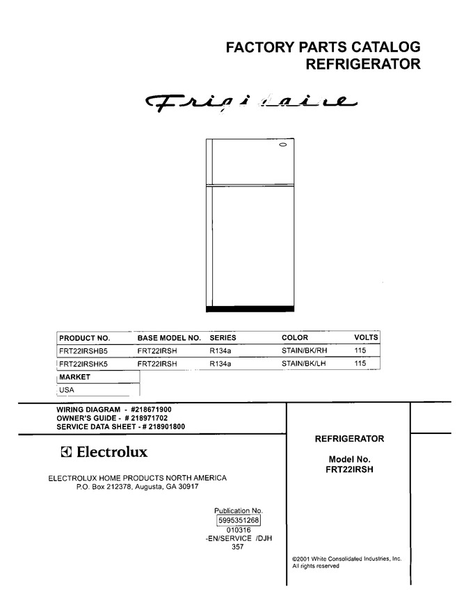 Diagram for FRT22IRSHK5