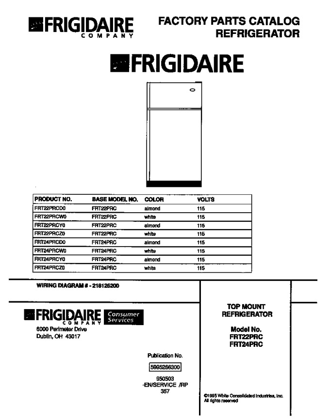 Diagram for FRT22PRCW0