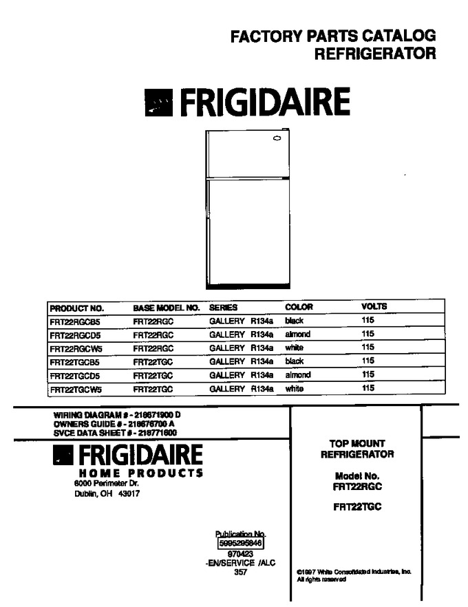 Diagram for FRT22RGCD5