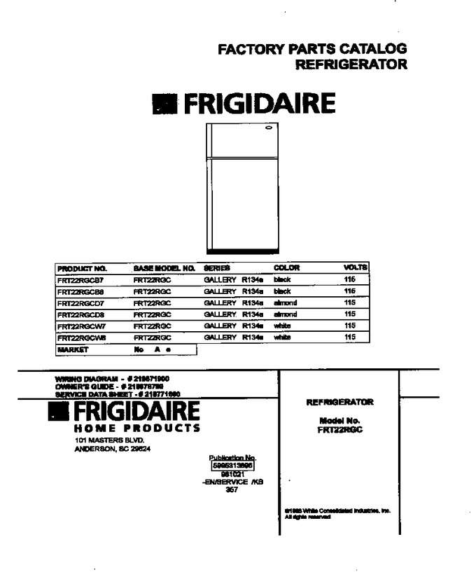 Diagram for FRT22RGCD8