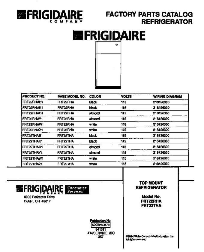 Diagram for FRT22RHAK1