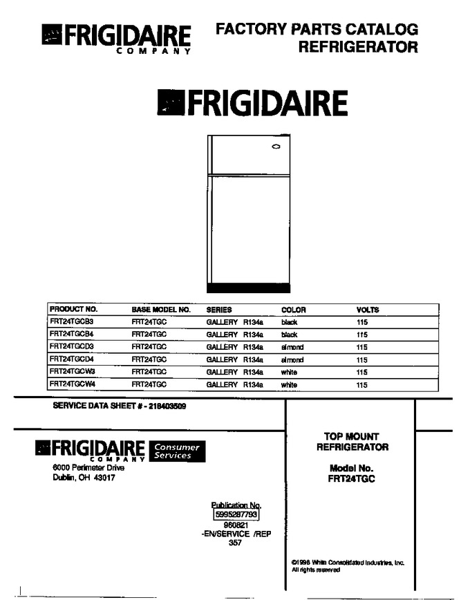 Diagram for FRT24TGCW4