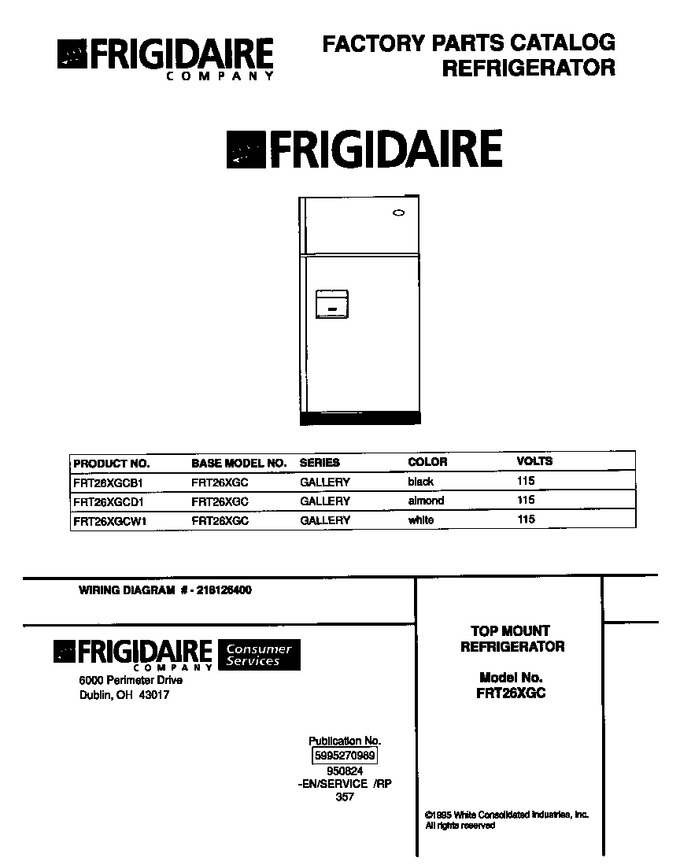 Diagram for FRT26XGCD1