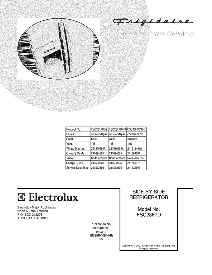 Diagram for FSC23F7DW9