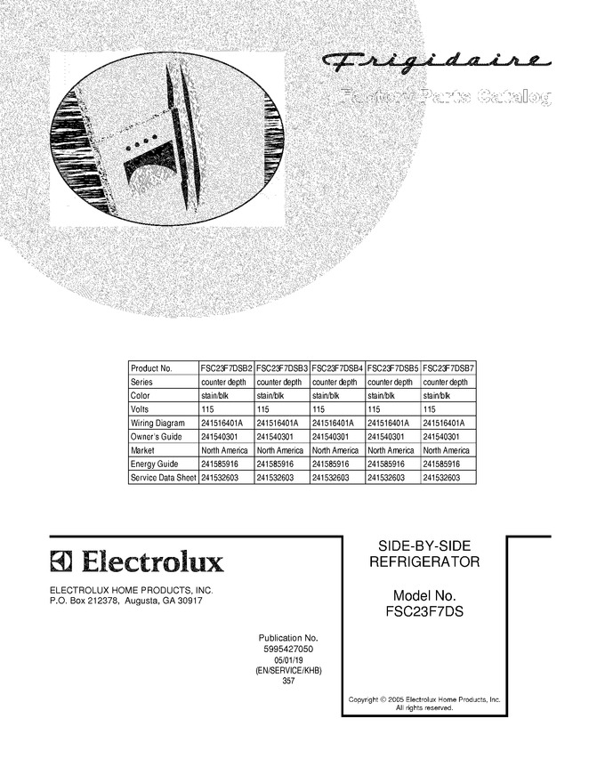Diagram for FSC23F7DSB2