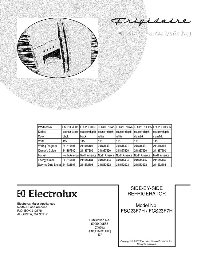 Diagram for FSC23F7HSB5