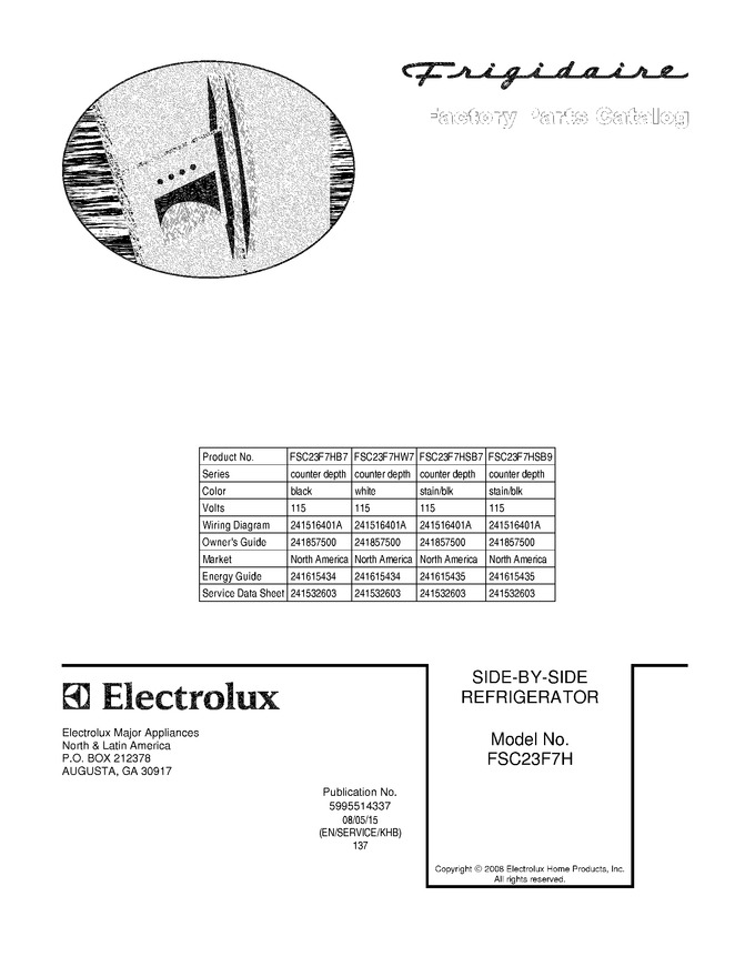 Diagram for FSC23F7HSB7