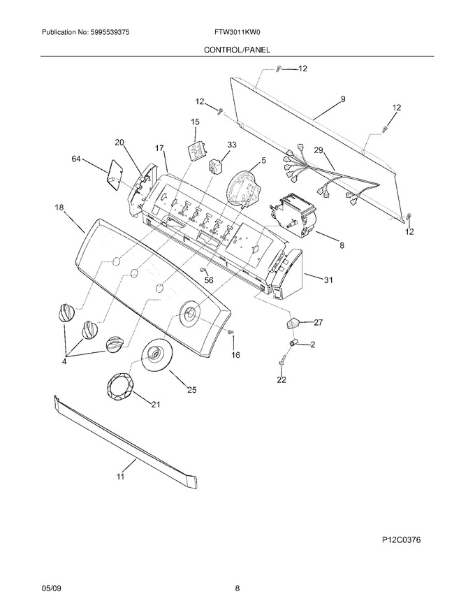 Diagram for FTW3011KW0