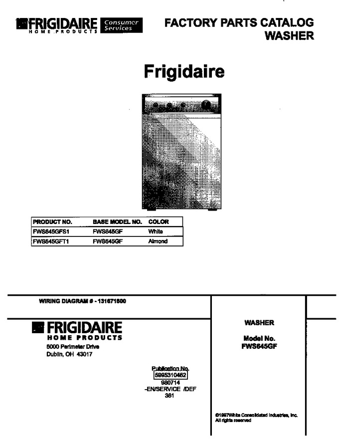Diagram for FWS645GFT1