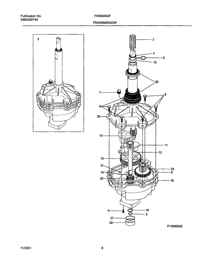 Diagram for FWS645GFT2