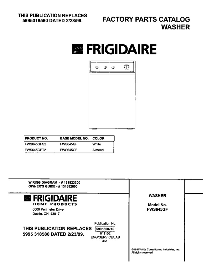 Diagram for FWS645GFT2