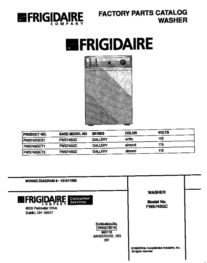 Diagram for FWS745GCT2