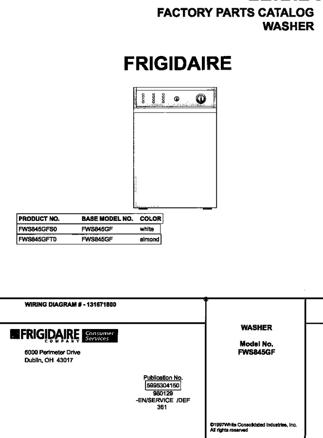 Diagram for FWS845GFT0