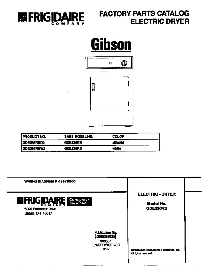Diagram for GDE336RBW2